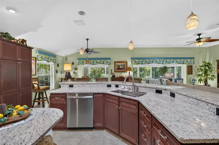 Granite countertops.