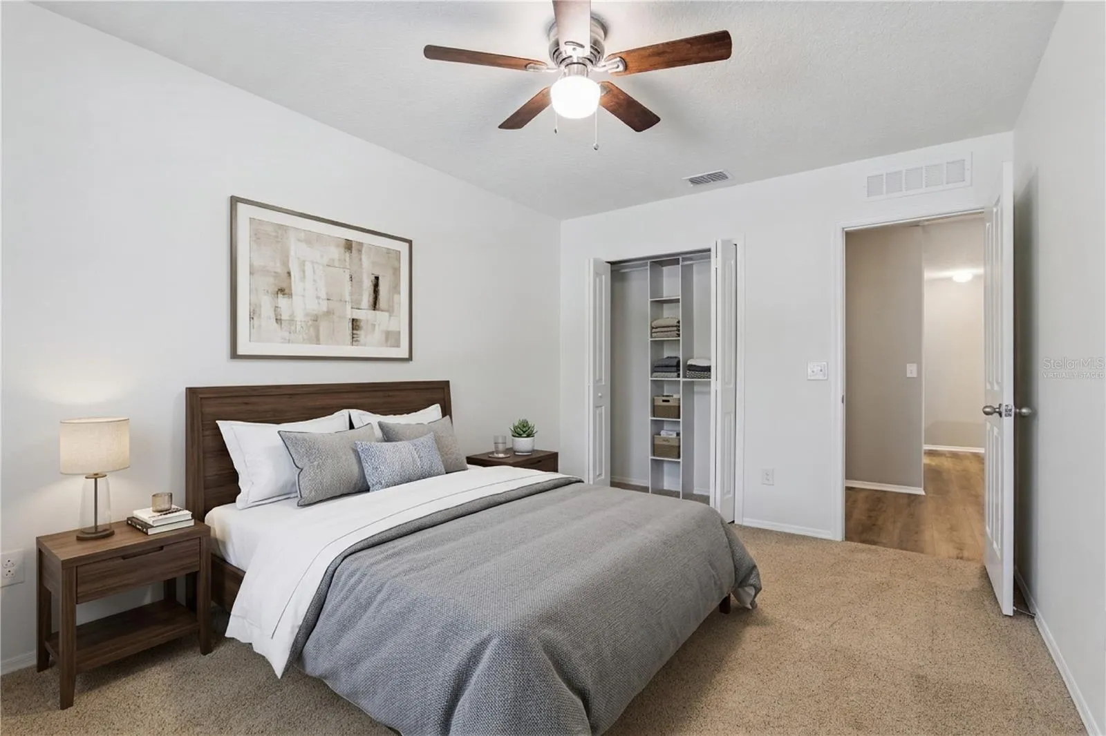 Virtually staged bedroom 2