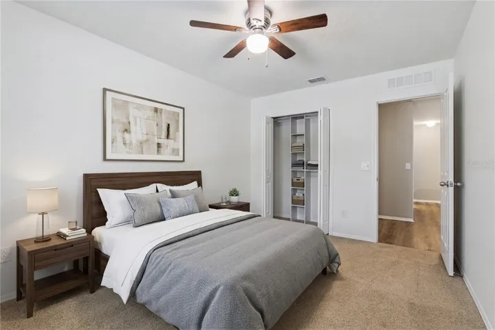 Virtually staged bedroom 2