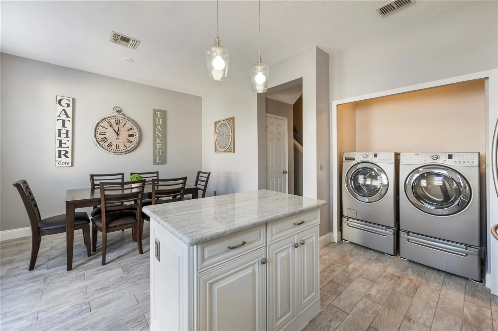 Kitchen with Laundry closet, washer &amp; dryer included!