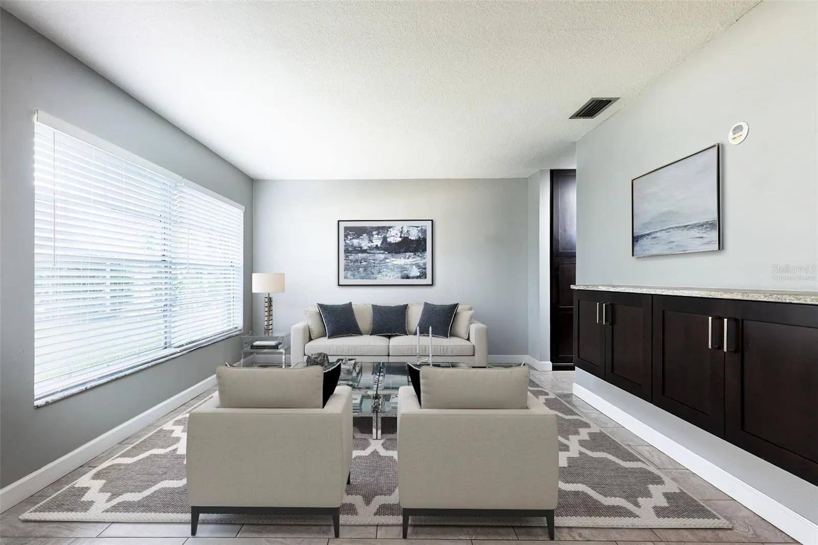 Virtually Staged Living Room