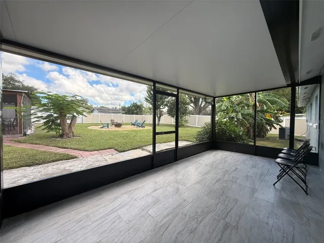 Covered, Screened in Patio