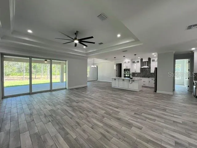 Great Room, Kitchen and Dining Area