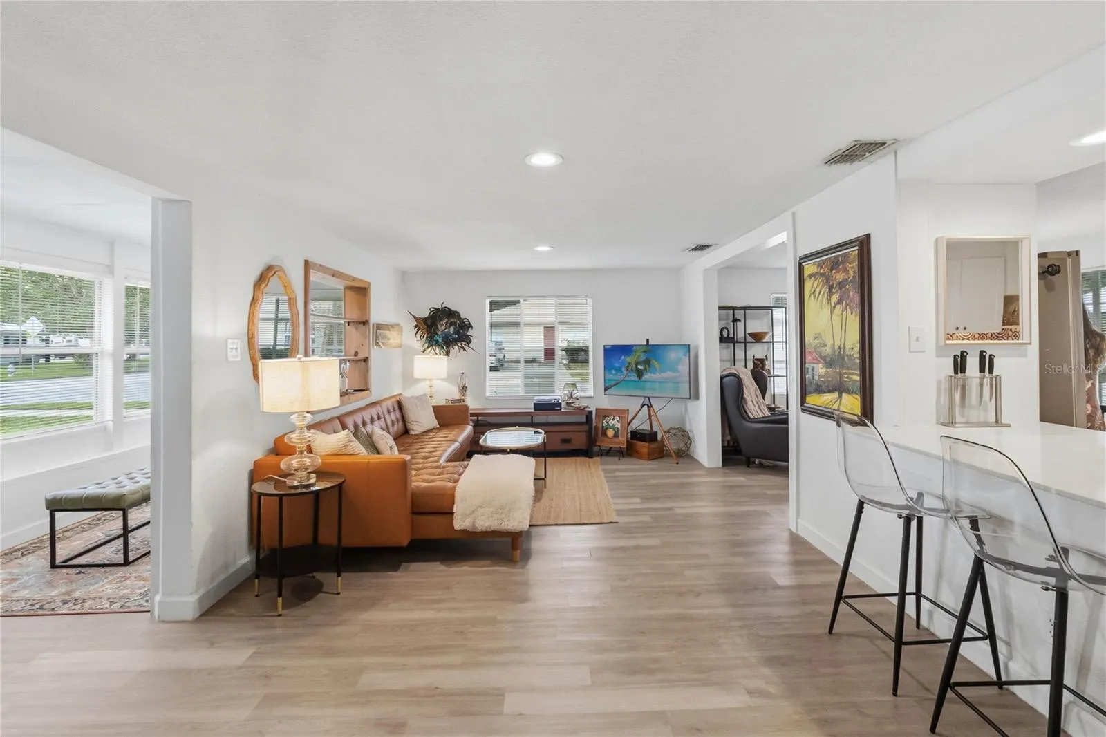 Living room with great open floorplan.