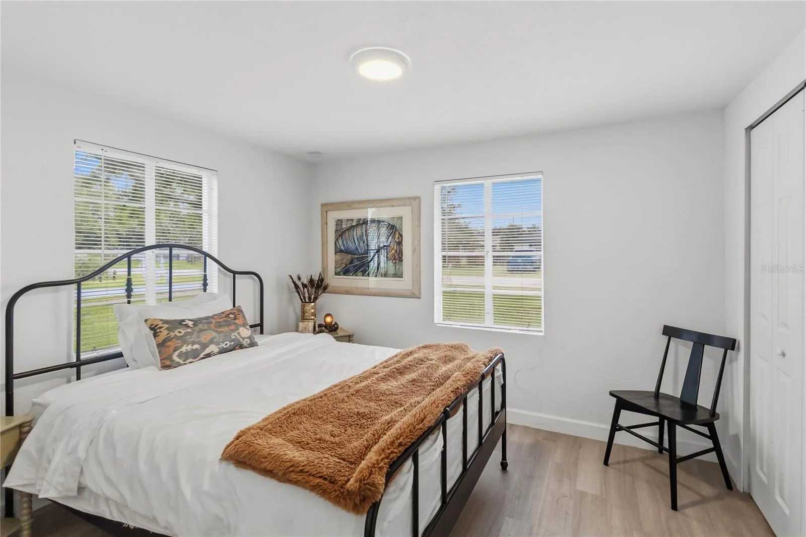 Comfortable guest bedroom.