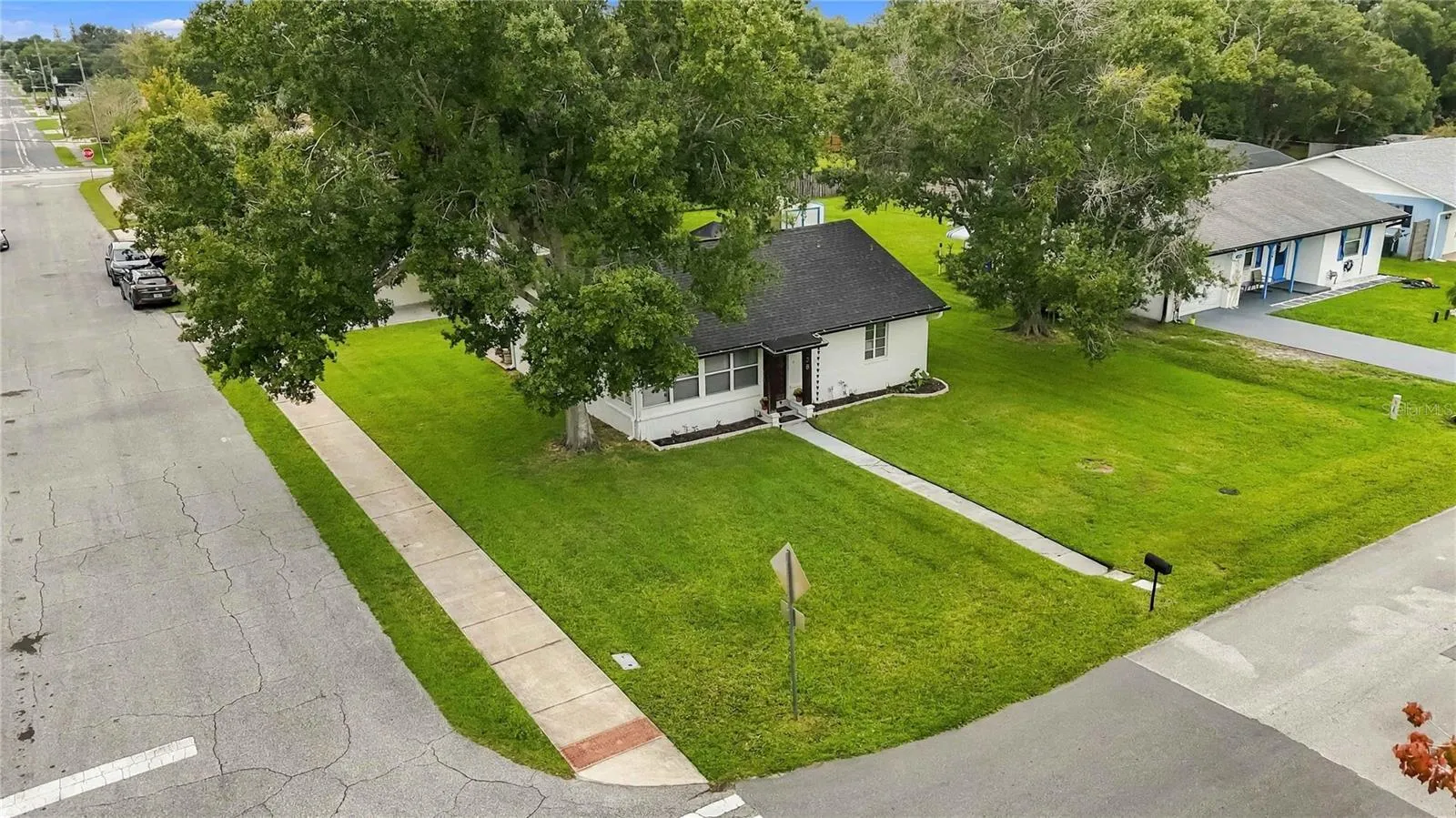 Lovely tree shaded corner lot.