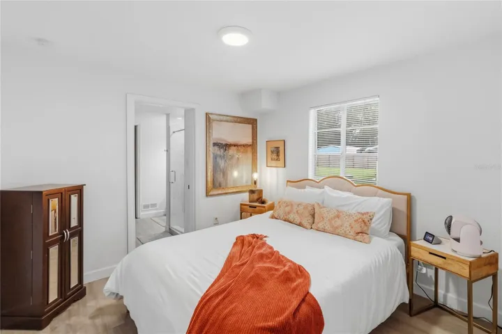 Primary bedroom with en-suite bathroom.