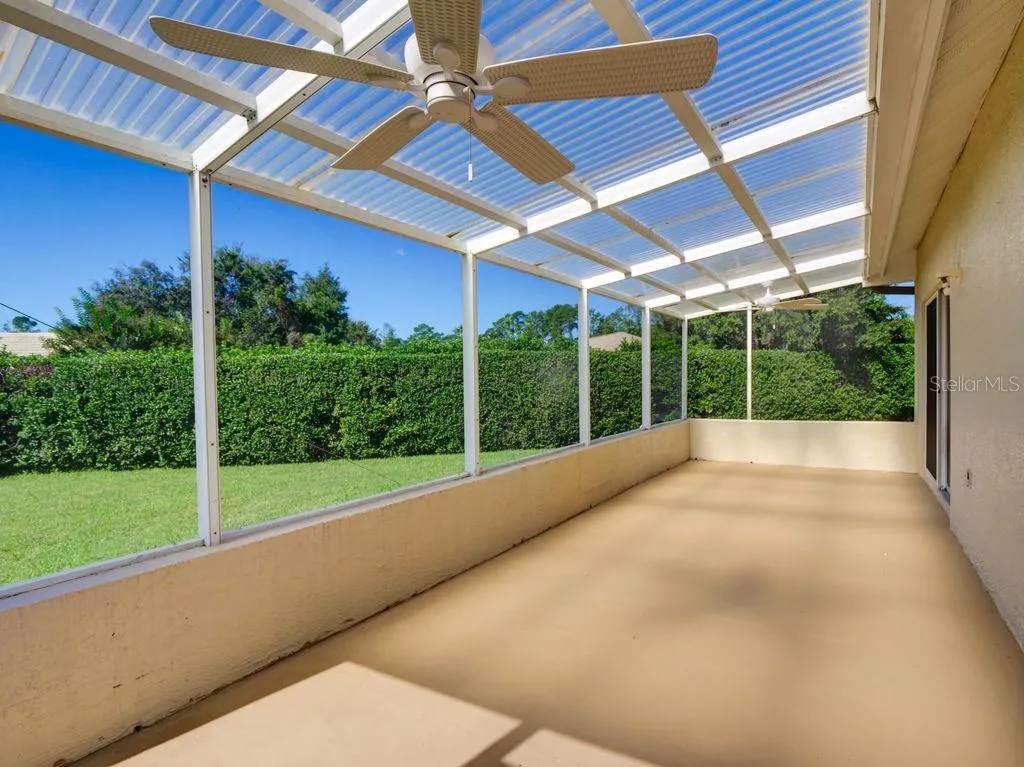 Screened back porch