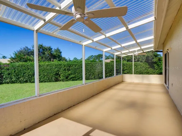 Screened back porch