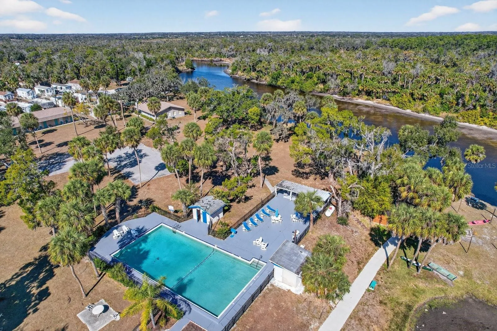 Aerial view of community