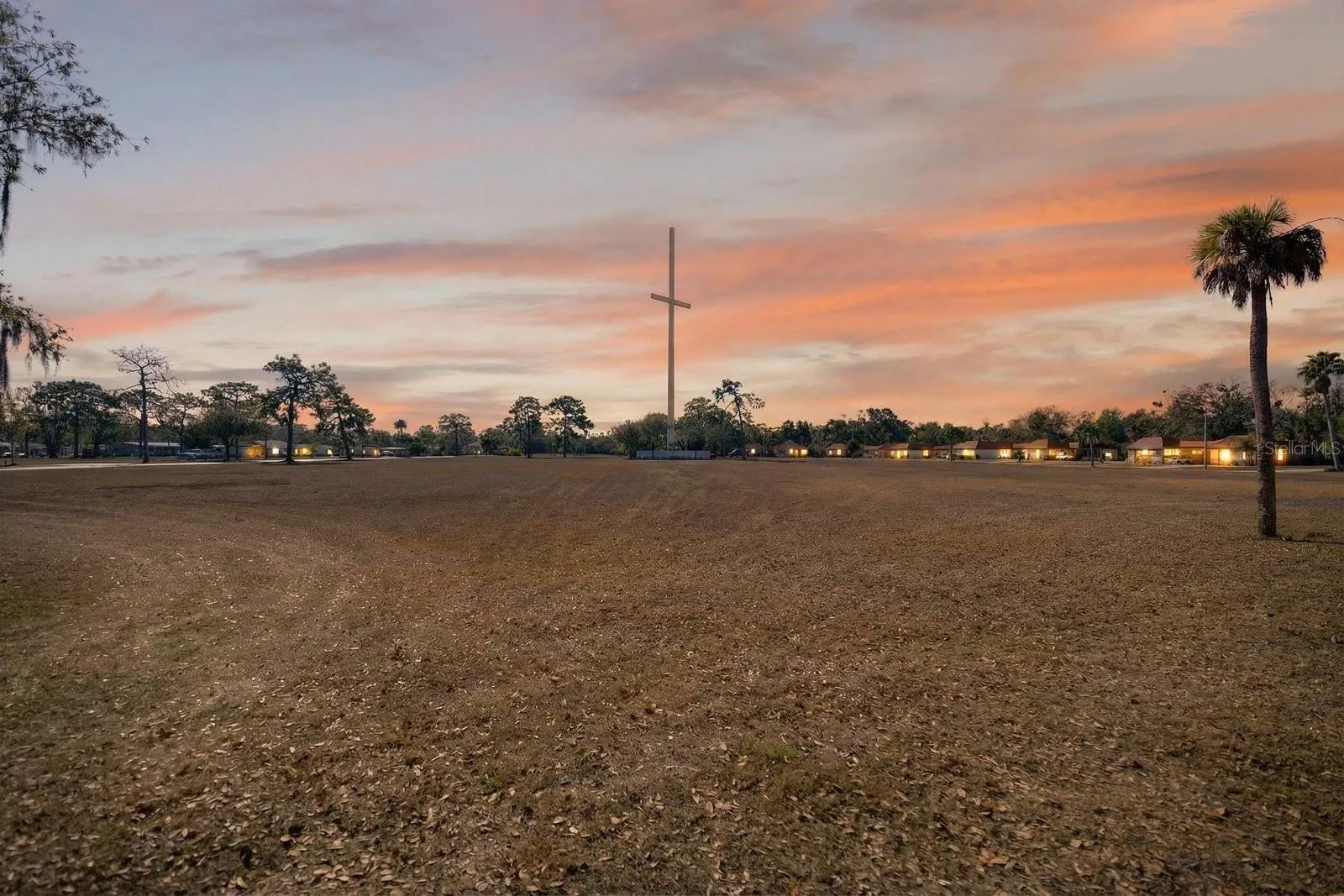 Cross at twilight