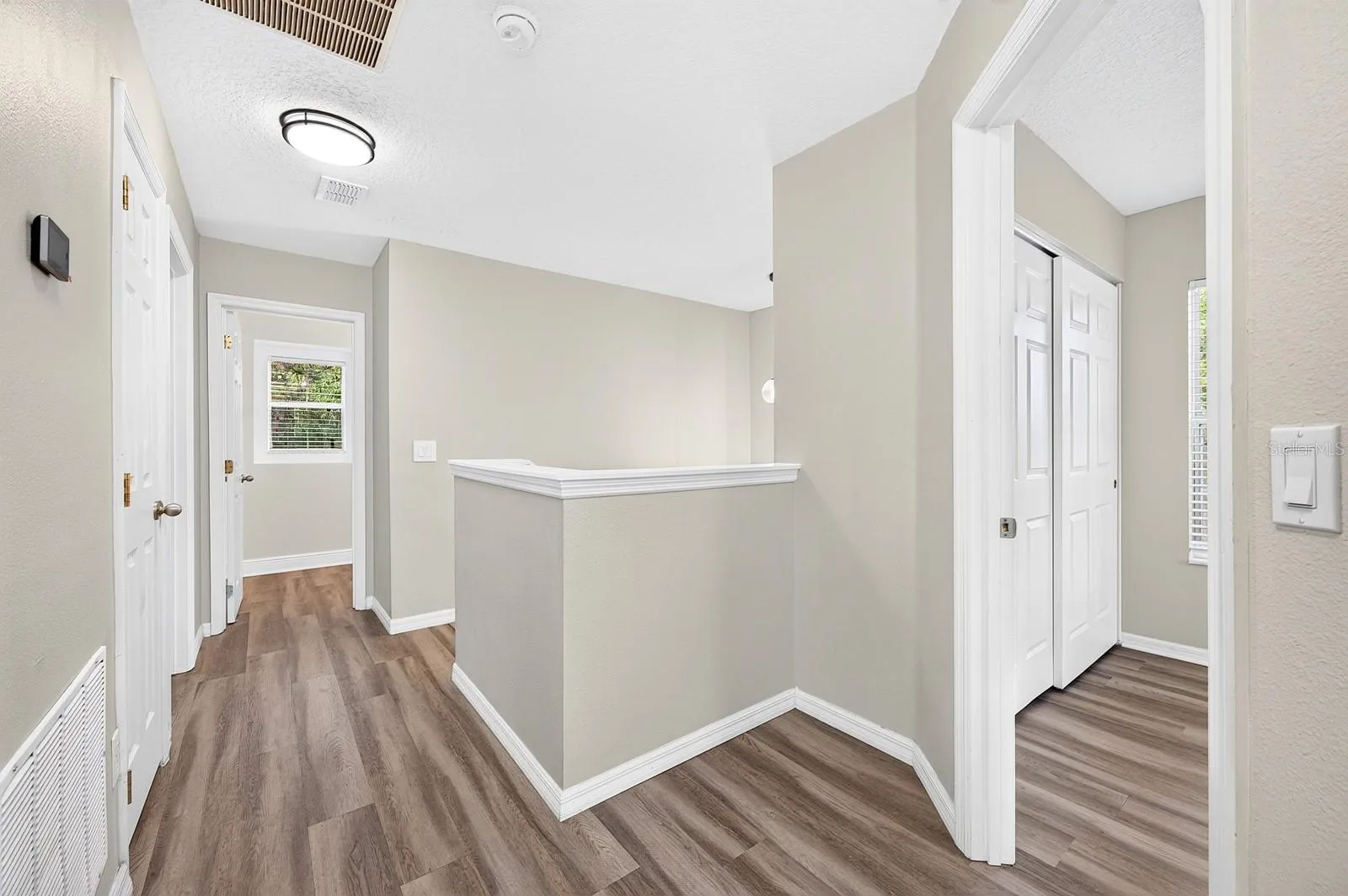 The upstairs hallway