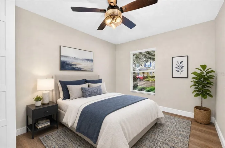 French doors open to a versatile FLEX SPACE that can serve as a FOURTH BEDROOM, home office or hobby room. Virtually Staged