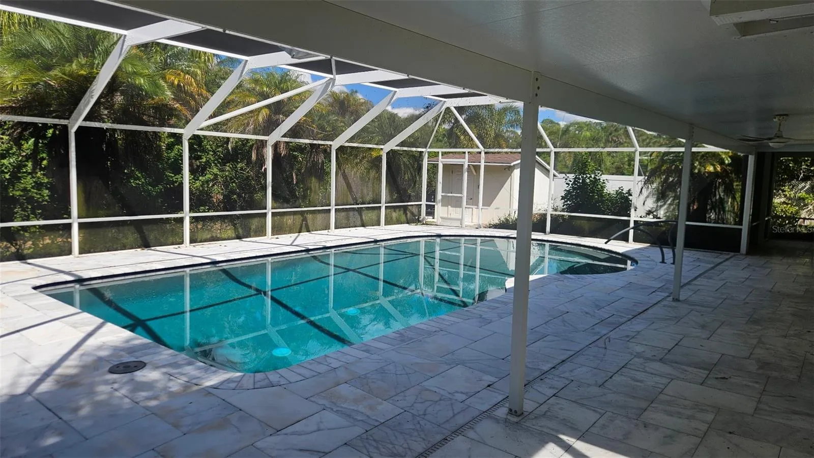 Expansive covered lanai is great for entertaining