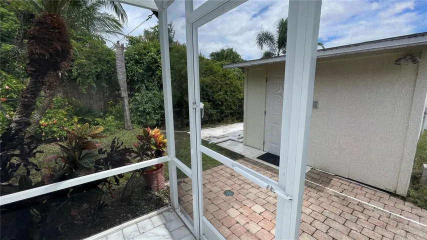 Shed & side walkway