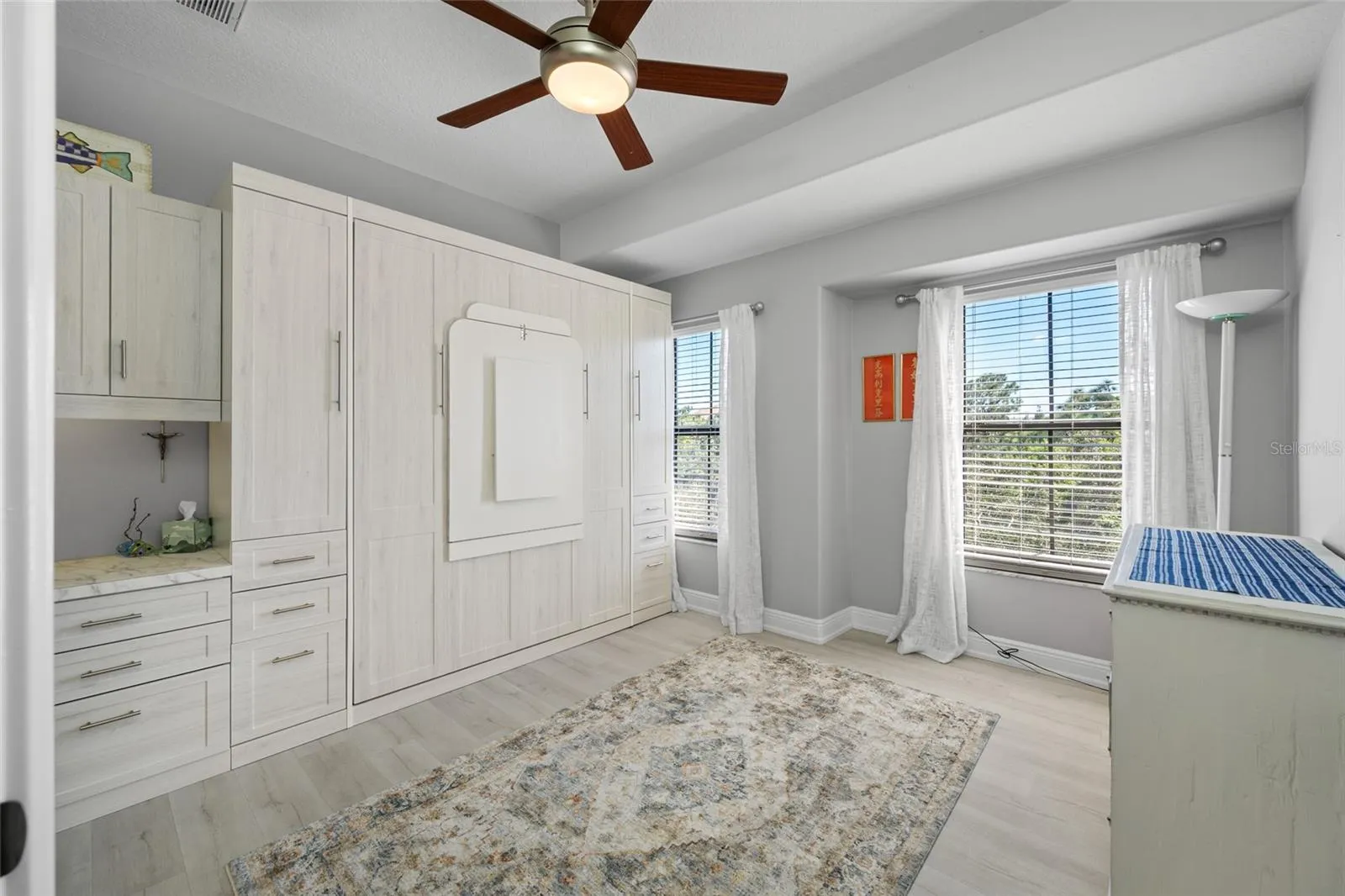 3rd bedroom with build in shelving and Murphy bed (3rd floor)