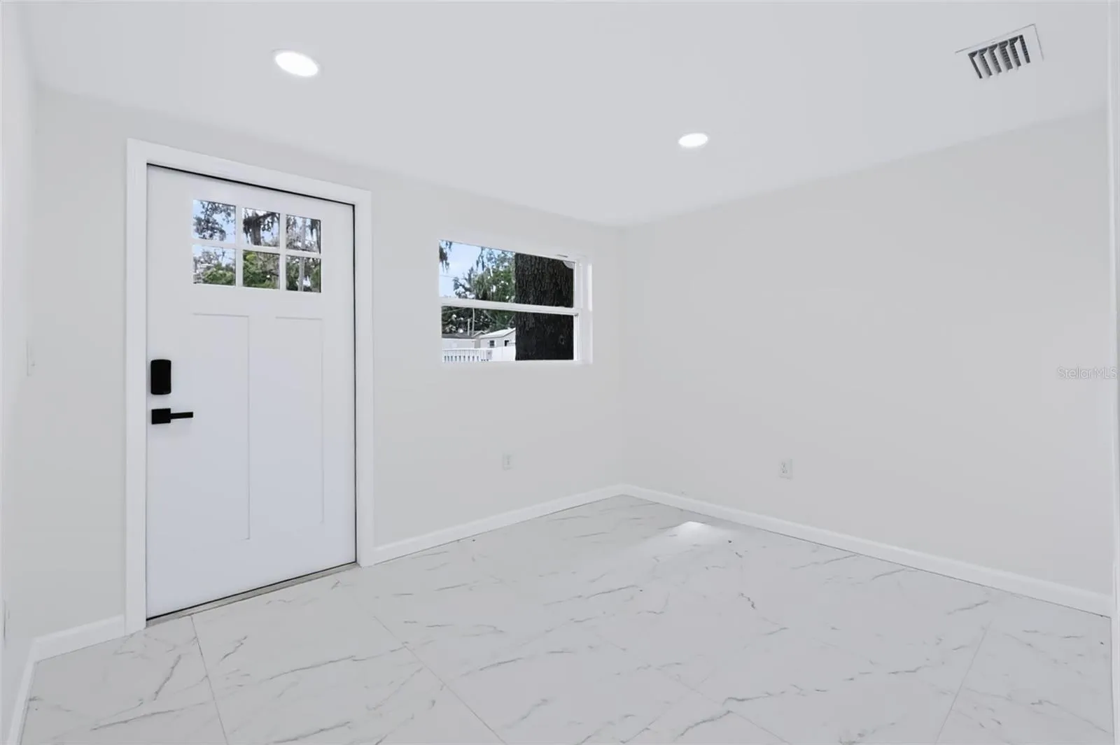 Rear view of waiting area and front entrance