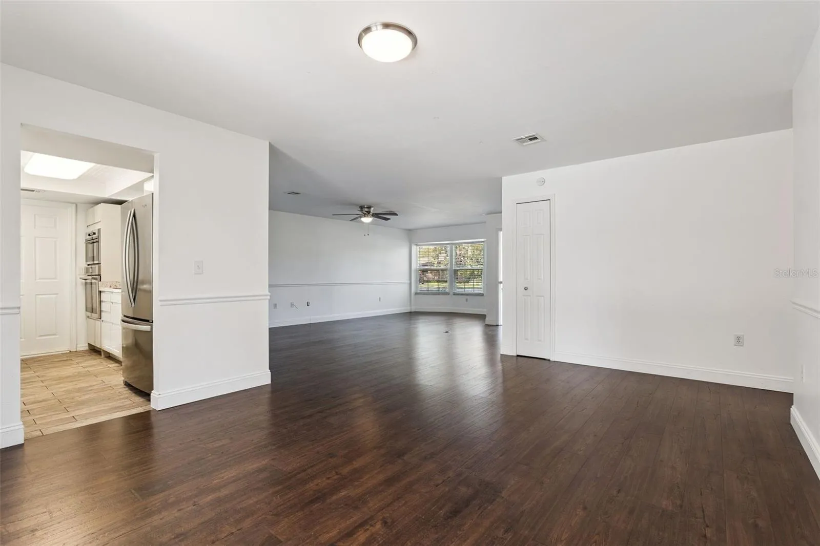 Easy flow from the living area to the kitchen