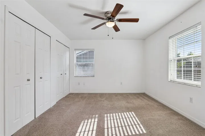 Roomy bedroom with plenty of closet space