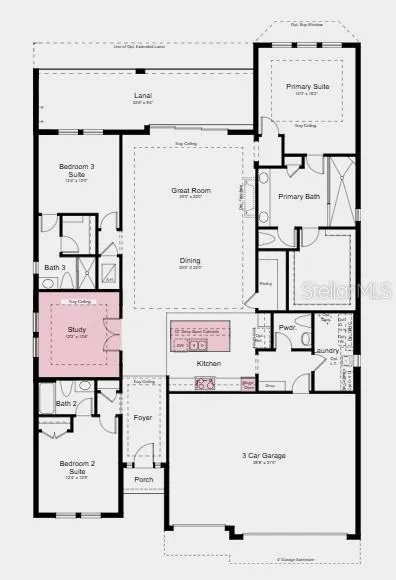 Floor Plan ~ Additional Highlights Include: 8' interior doors, 80 AMP pool/spa prewire, upgraded flooring and countertops
