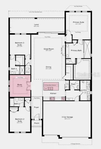 Floor Plan ~ Additional Highlights Include: 8' interior doors, 80 AMP pool/spa prewire, upgraded flooring and countertops