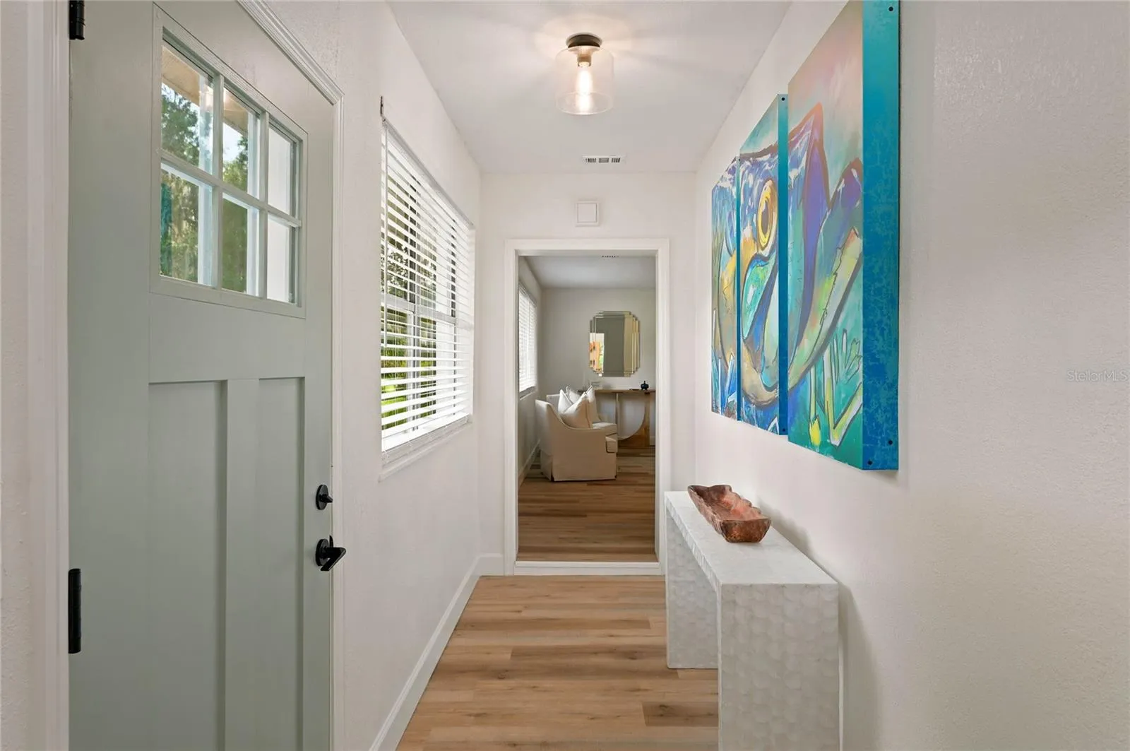 entry hall to living