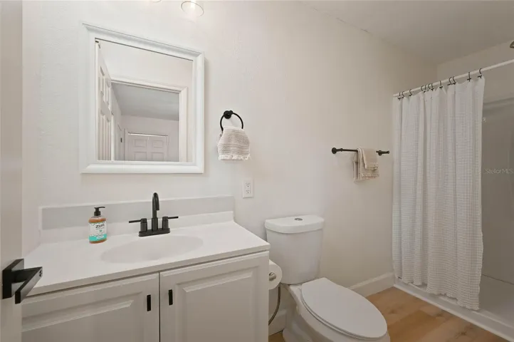 primary bath with nice shower and vanity