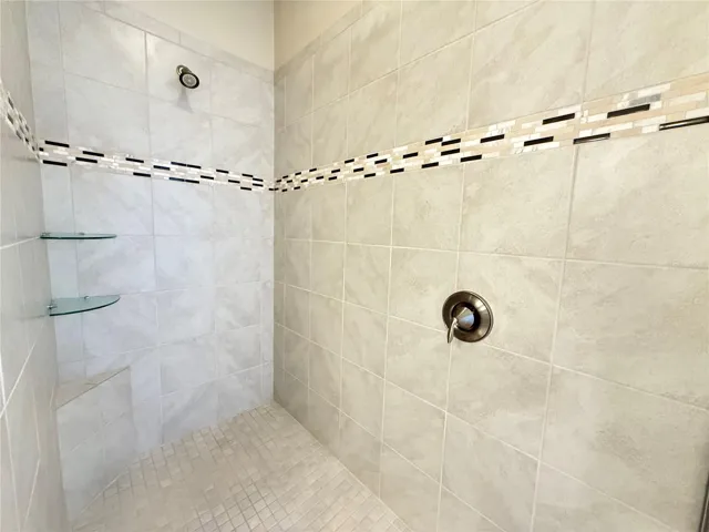 Tiled shower
