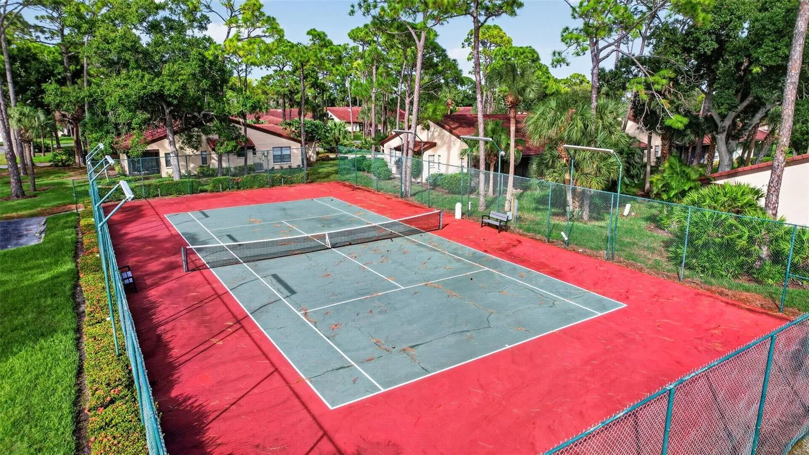 Community Tennis Court with Lights