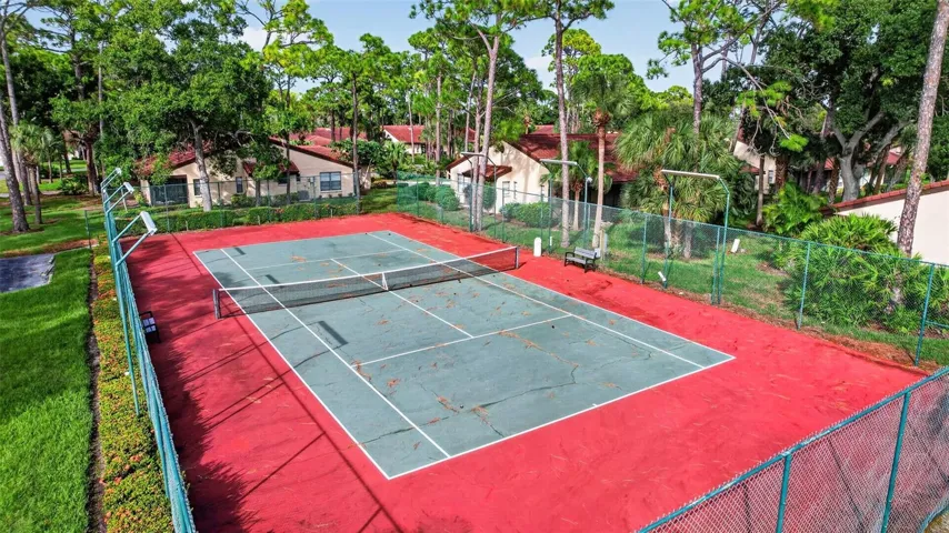 Community Tennis Court with Lights