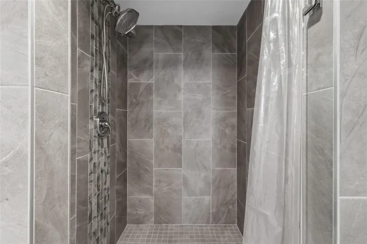remodeled shower in Primary