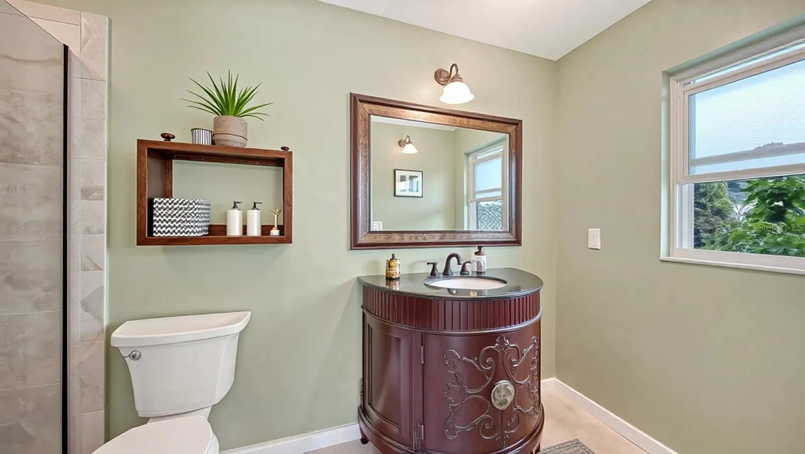 Staged Updated Primary Bathroom