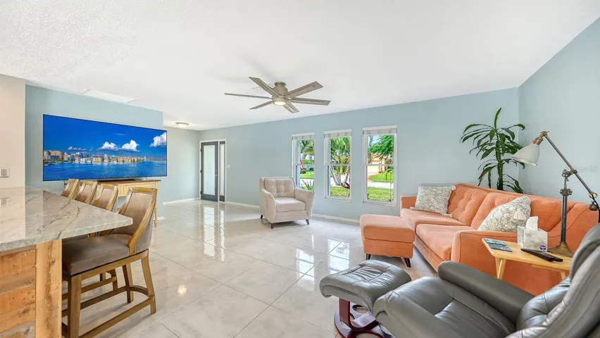 Living Room and Breakfast Bar