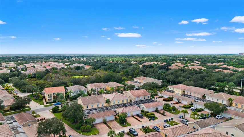 Aerial view of the garage