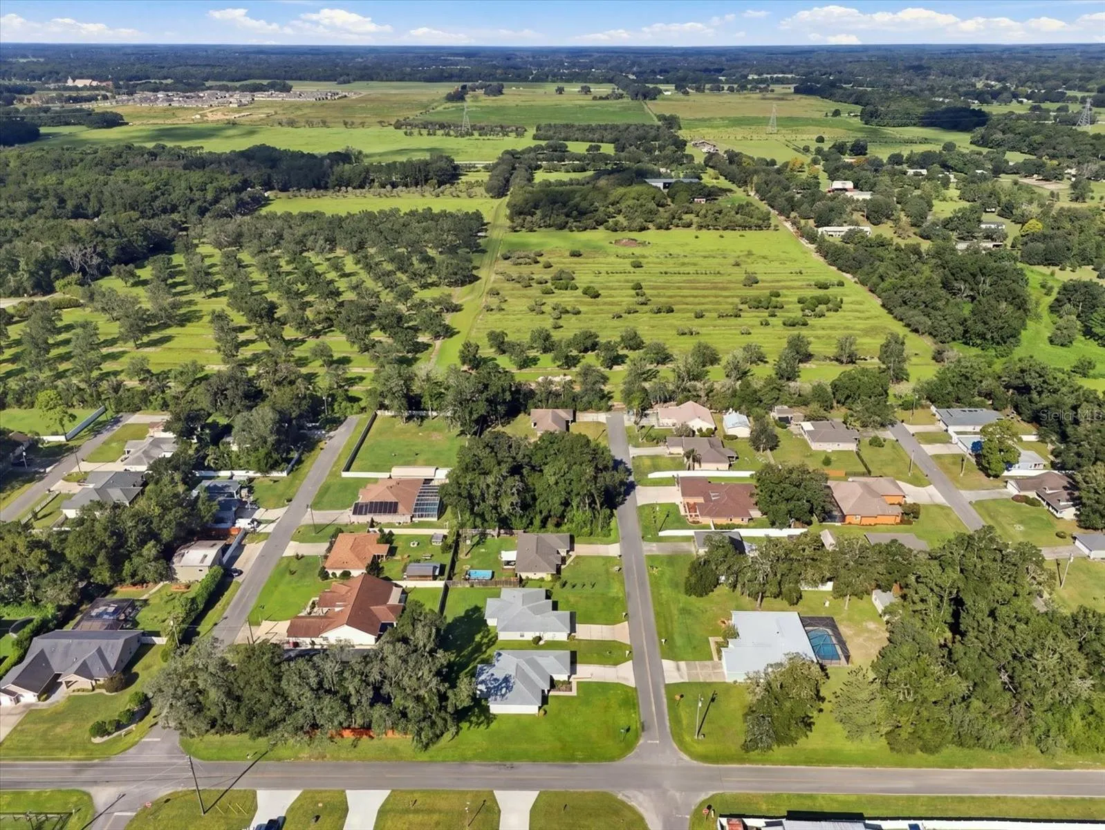 Located near farmland