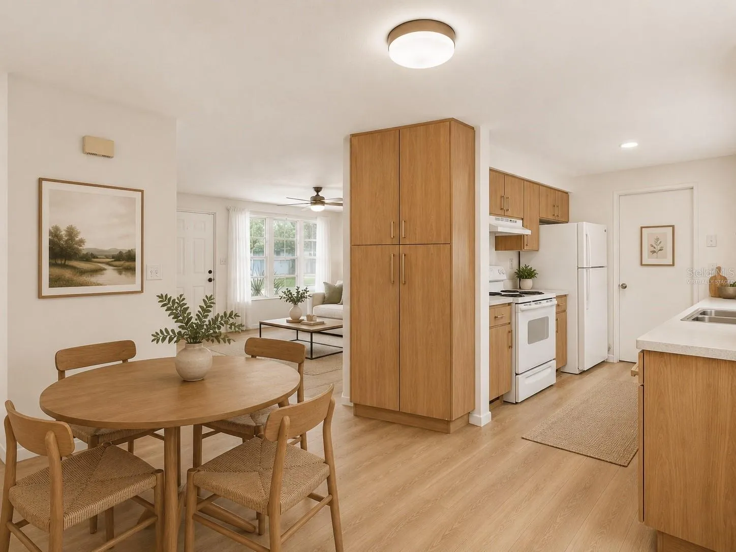Virtually staged and updated kitchen