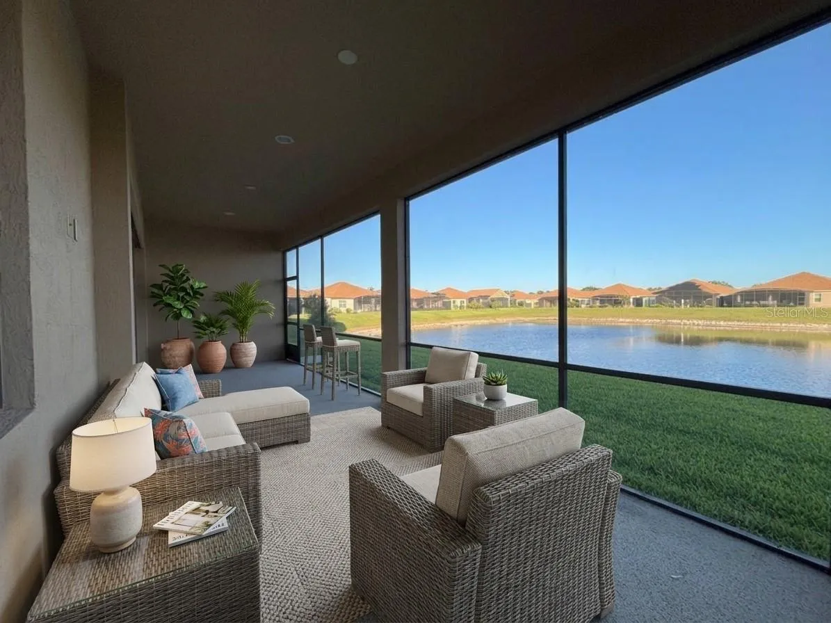 Covered and Screened Lanai- Staged