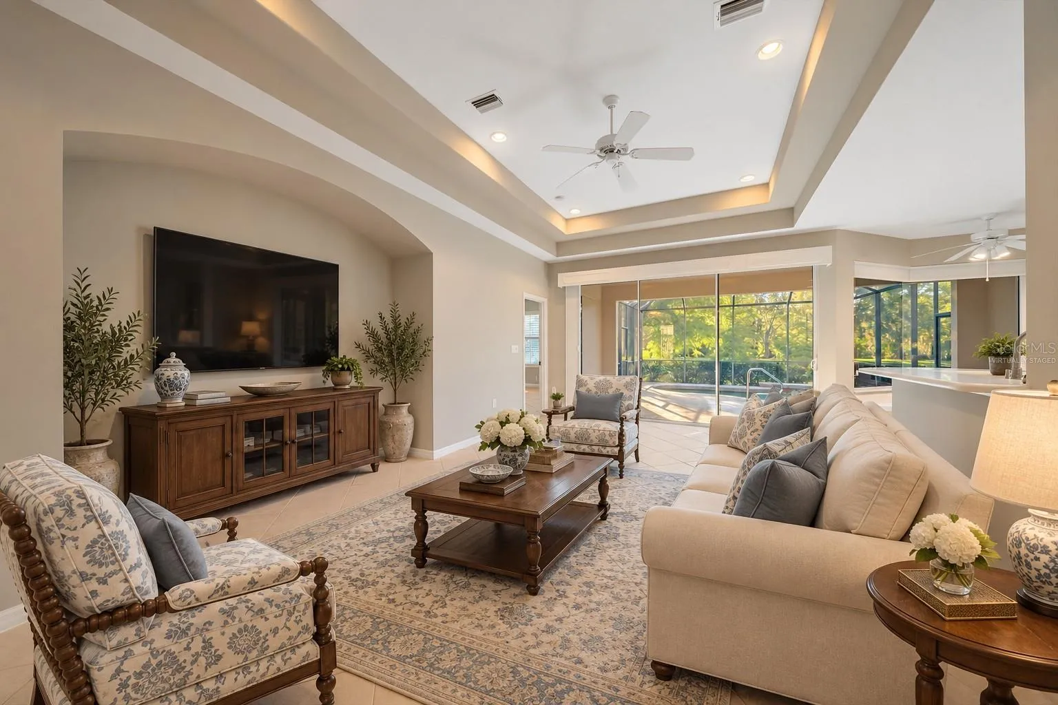 Virtually staged Great Room