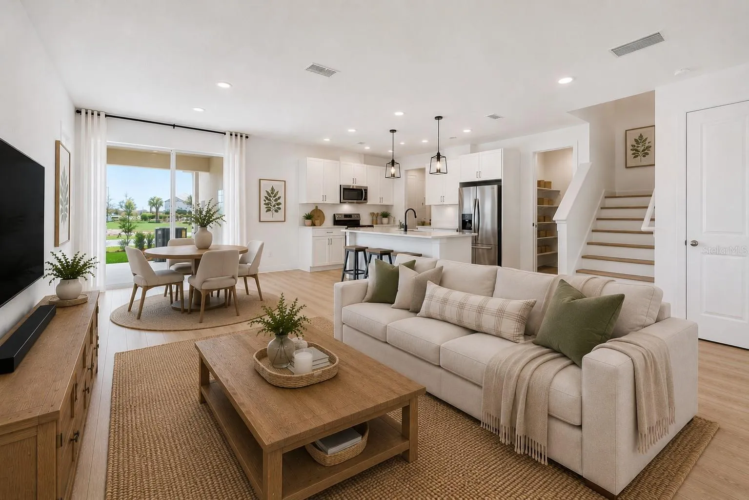 Staged Great Room/Kitchen