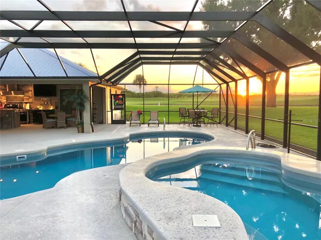 Sunset from the pool deck