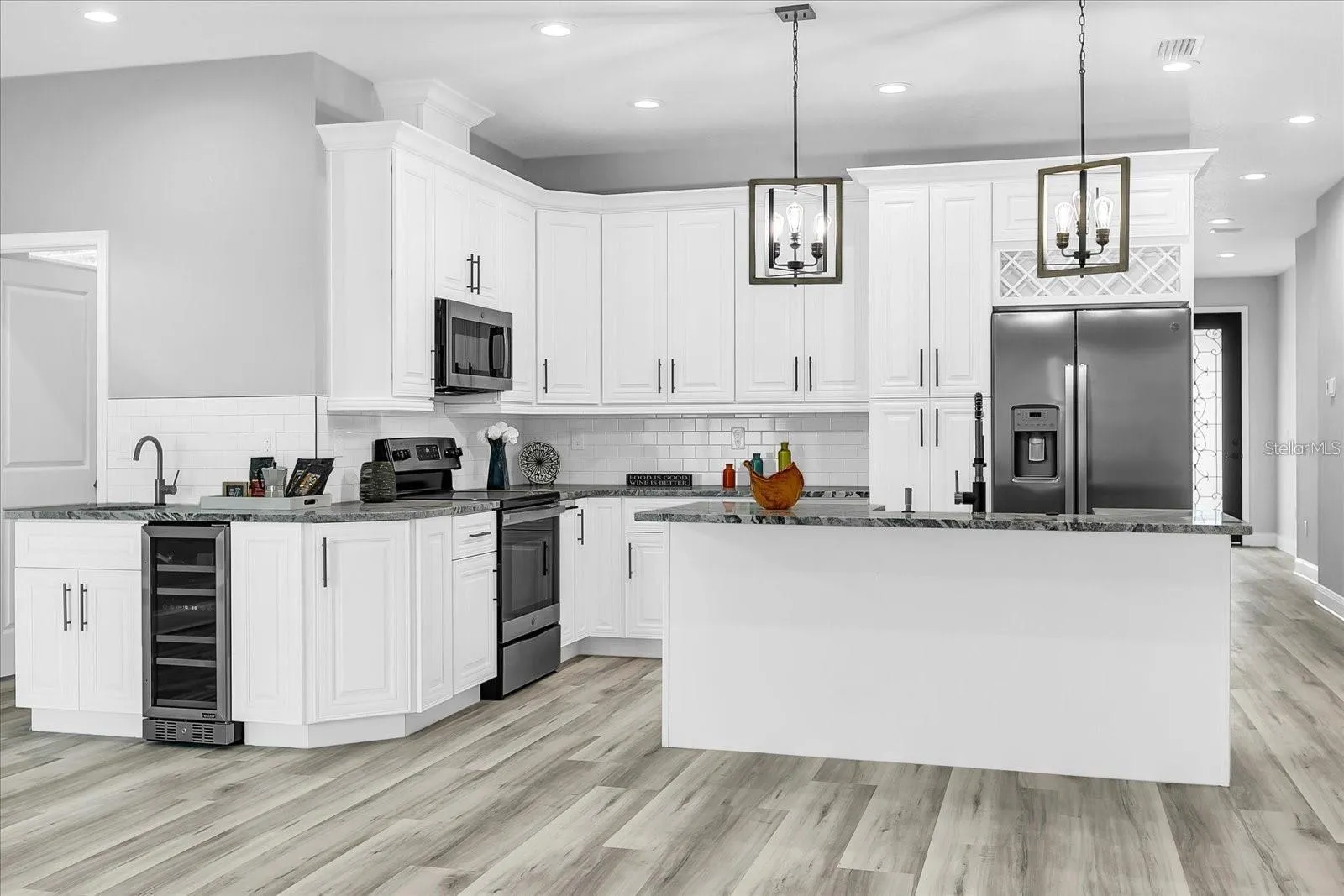 New Amazing Kitchen With Wine Fridge