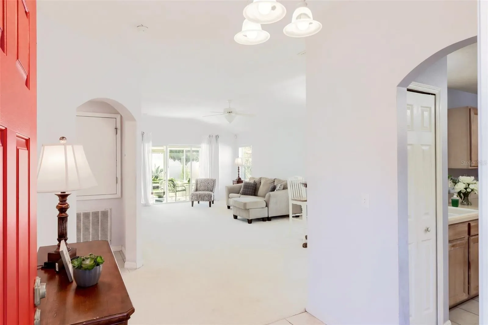 Arched entry ways thru out the home