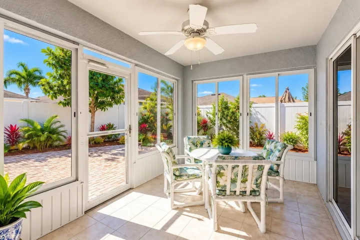 Enjoy outdoor living even during inclement weather from the Florida room