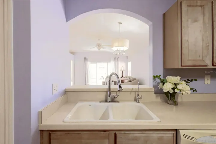 Reverse osmosis at the kitchen sink, Gooseneck Faucet and convenient pass thru into the dining room