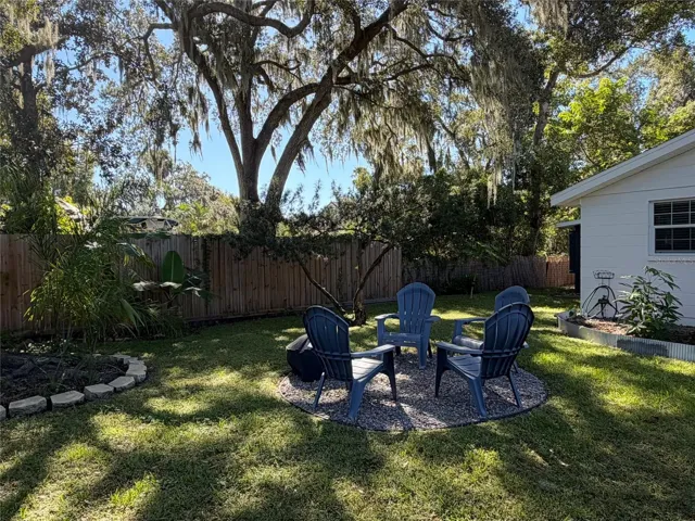 Backyard Fire Pit area