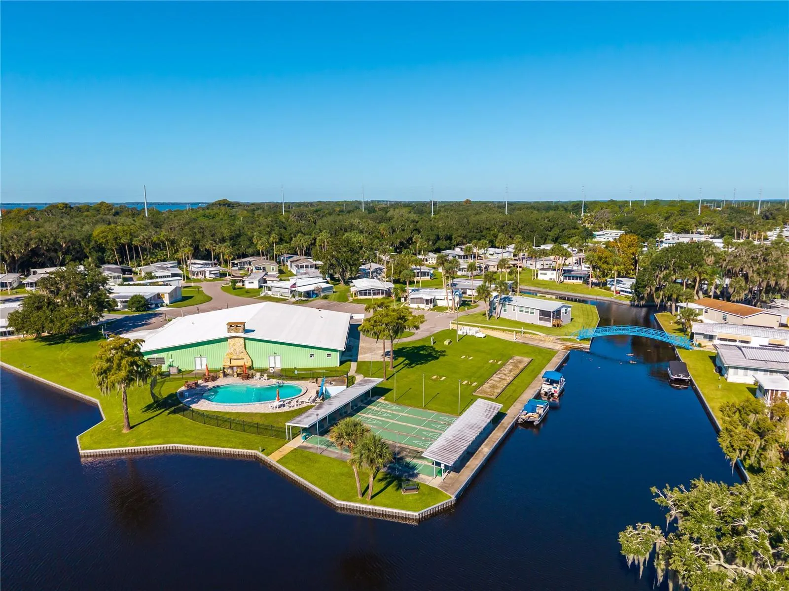 Aerial View of Clubhouse and Pool