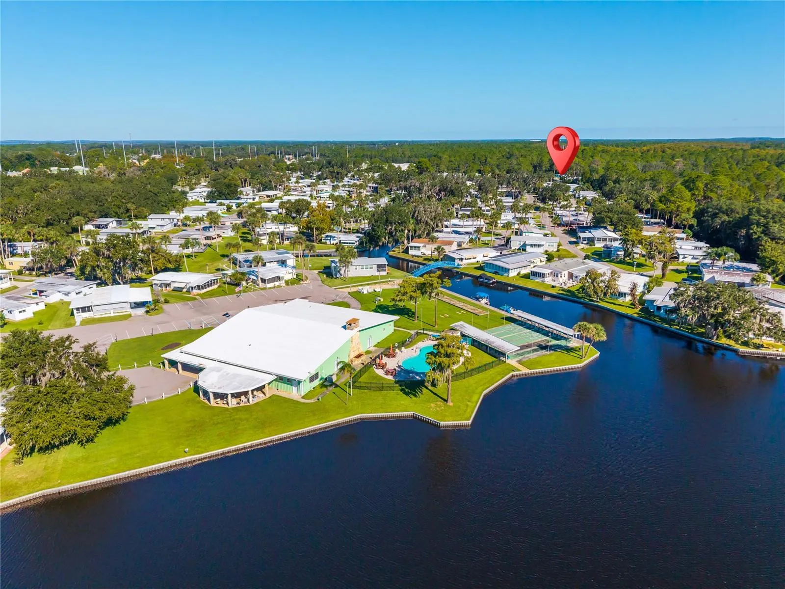 Aerial View  of Clubhouse & Pool
