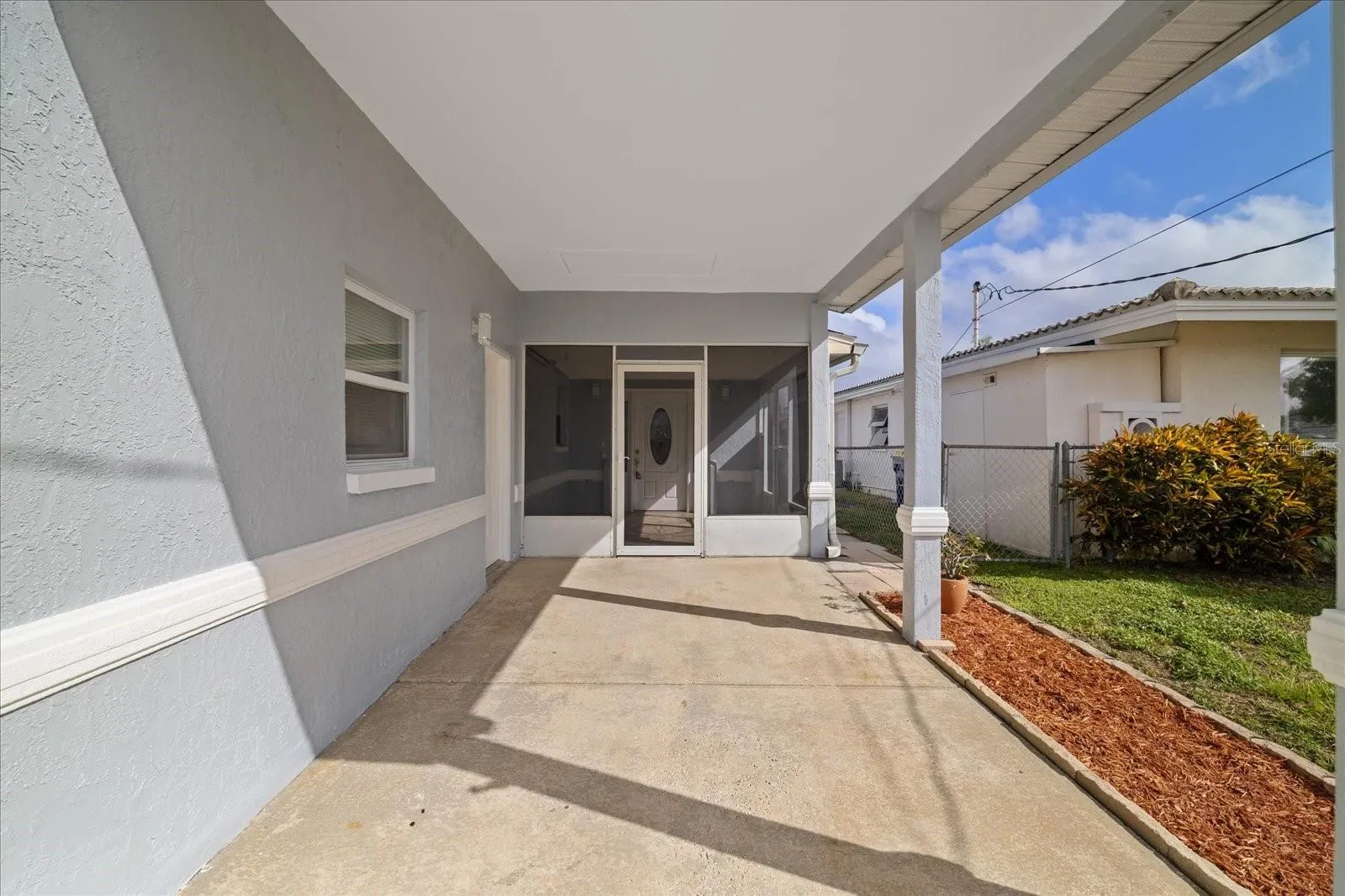 Carport next to garage
