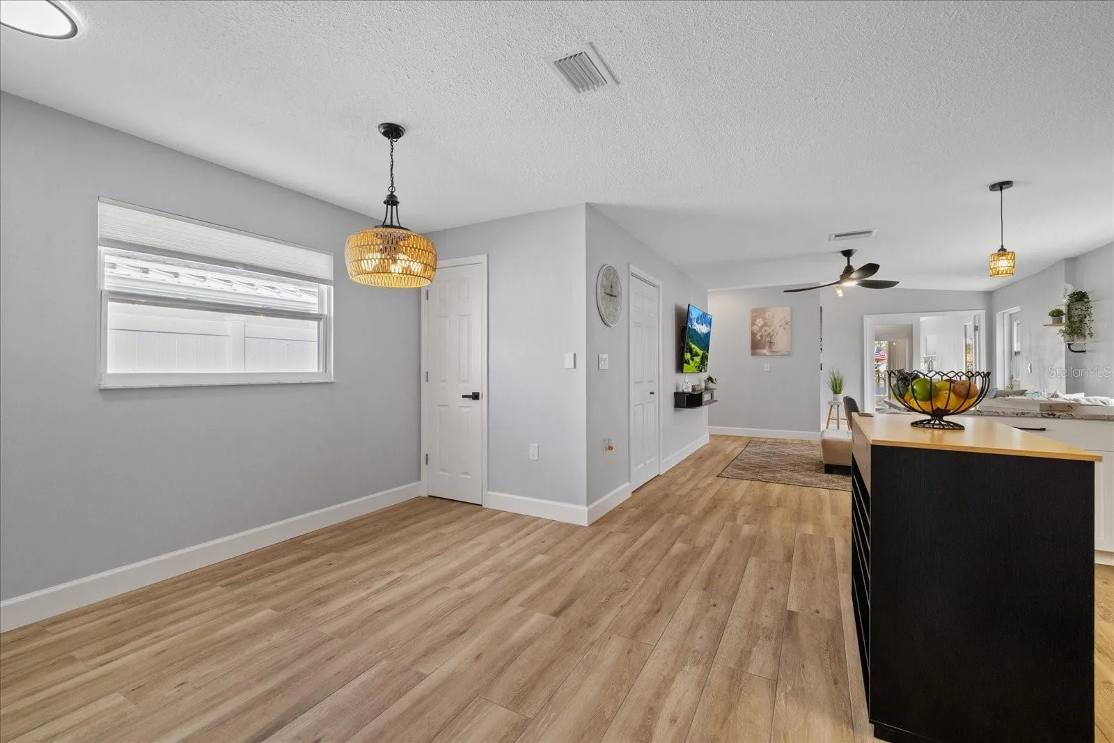 Dining area and storage closet near kitchen