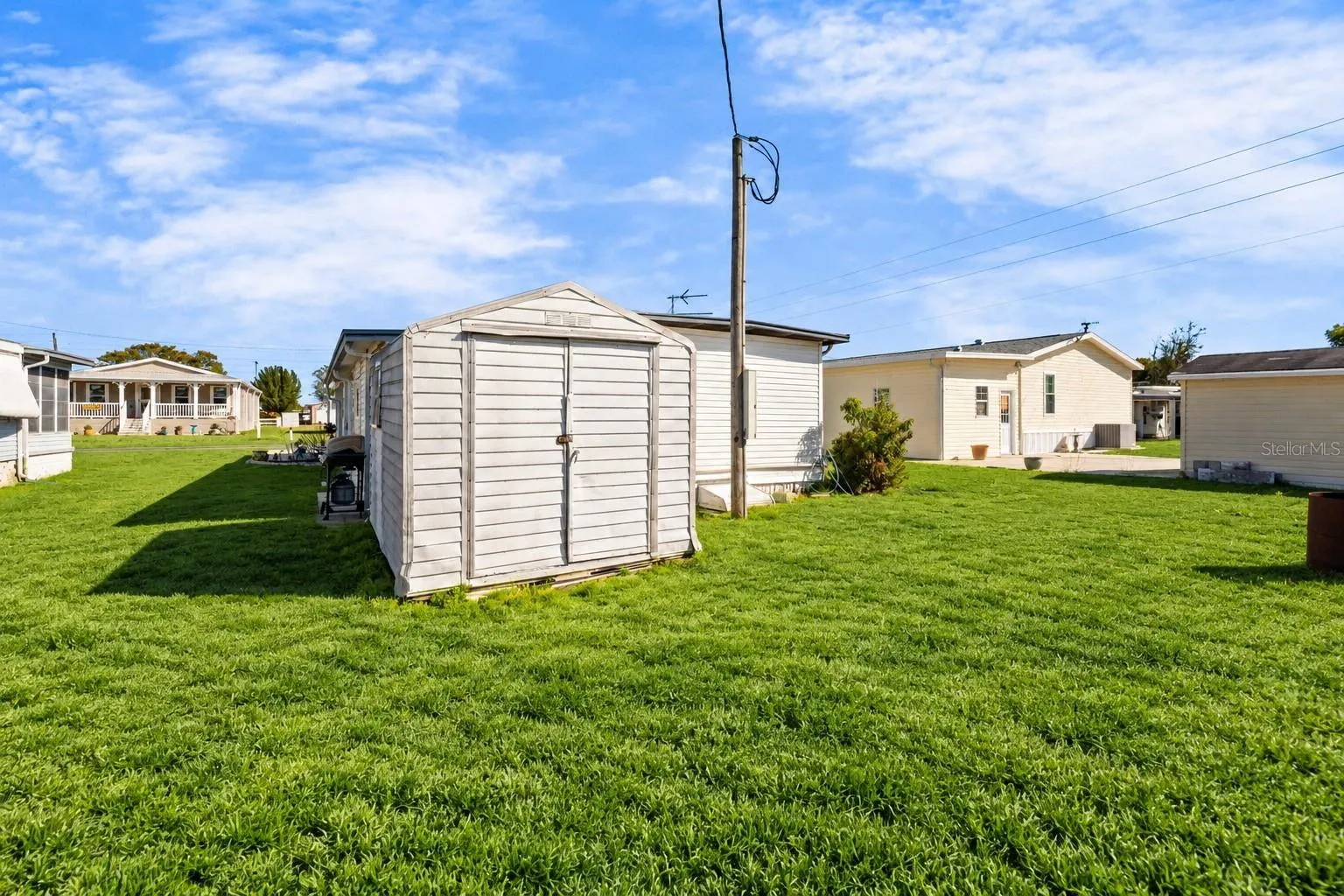 Detached storage shed.